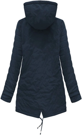DWUSTRONNA PARKA Z KAPTUREM GRANATOWA (W0231BIG)