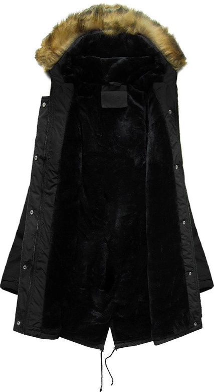 ZIMOWA KURTKA DAMSKA TYPU PARKA CZARNA (B2628)