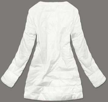 Przejściowa kurtka damska na misiu biała (m-1733)