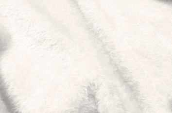 Narzutka z kapturem a'la alpaka biała (b3005)