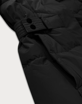 Przejściowa kurtka z paskiem J Style czarna (16M9183-392)