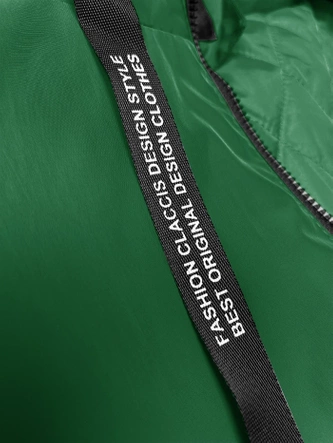 Damska kurtka parka przejściowa Miss TiTi zielona (3832)