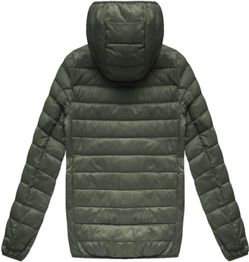 PIKOWANA KURTKA Z PUCHEM NATURALNYM KHAKI (5023)