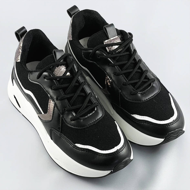 Sportowe buty damskie czarne (bs-06)