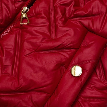 Damska kamizelka na futrze S'West czerwona (B8252-404)