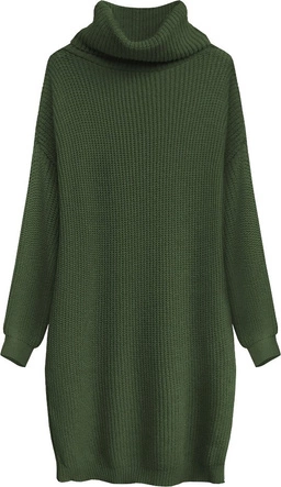 SWETERKOWA SUKIENKA OVERSIZE KHAKI (473ART)