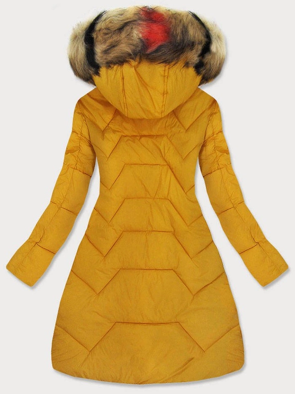 PIKOWANA KURTKA DAMSKA ŻÓŁTA (2013-2BIG)