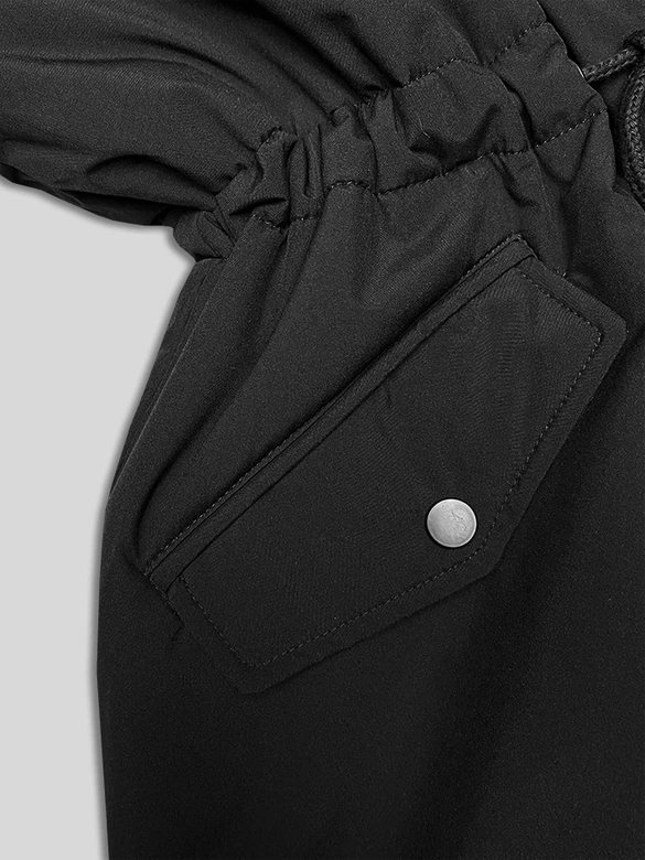 Dwustronna zimowa parka - futro J Style czarna (11Z8085)