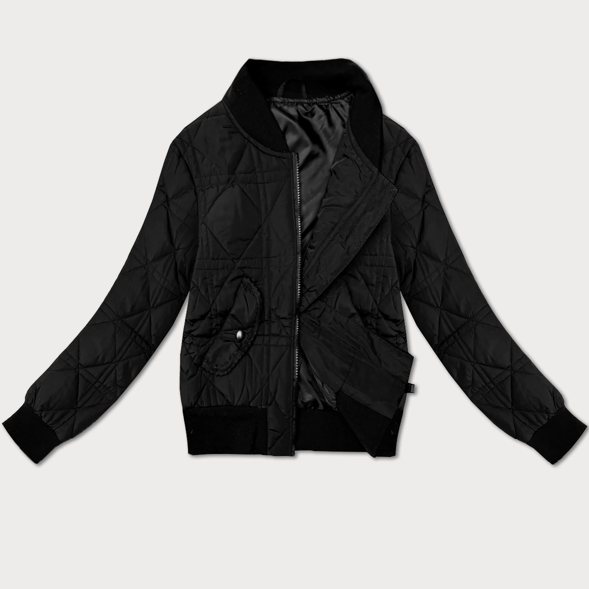 Krótka damska kurtka typu bomber J Style czarna (16M9227-392)