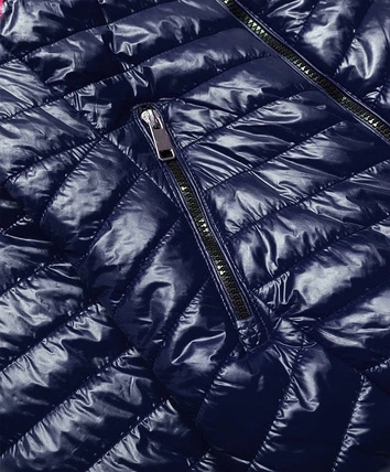 PIKOWANA KURTKA DAMSKA GRANATOWA (6384)