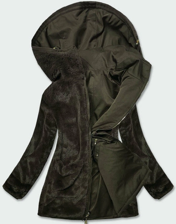DWUSTRONNA PARKA Z KAPTUREM ARMY (B2634)