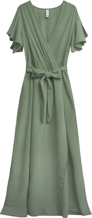 SUKIENKA MAXI KOPERTOWA SZAROZIELONA (360ART)