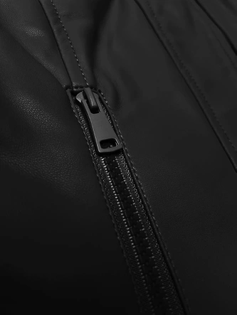 Krótka ramoneska damska ze stójką J Style czarna (11Z8127)