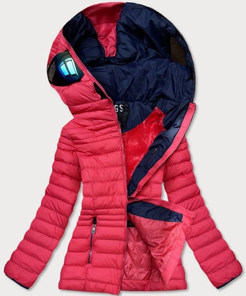 KURTKA DAMSKA ZIMOWA Z GOGLAMI RÓŻOWA (CX582W)