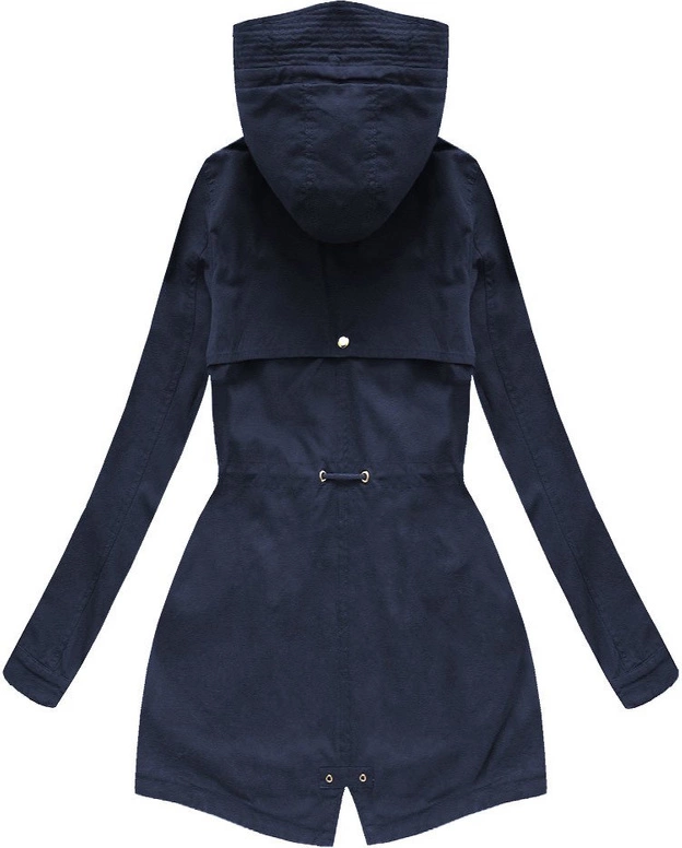 BAWEŁNIANA PARKA Z KAPTUREM GRANATOWA (W152)