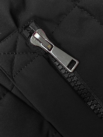 Damski bezrękawnik z kapturem czarny (16M9096-392)