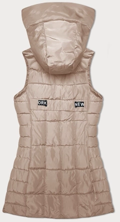 Bezrękawnik damski z kapturem S'West jasny beż (B8225-51)