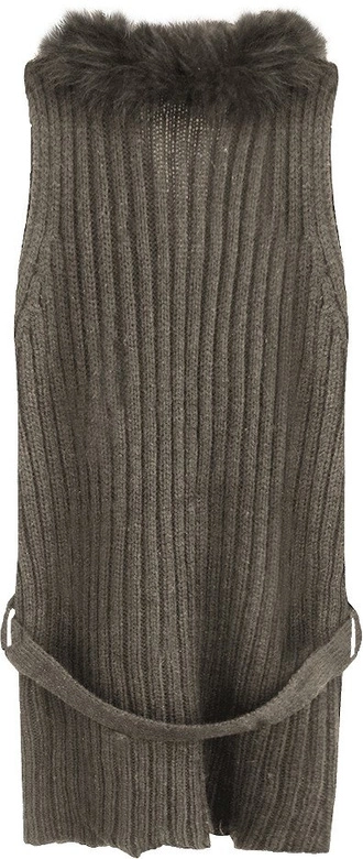 SWETERKOWA KAMIZELKA CIEMNOBRĄZOWA (1596)