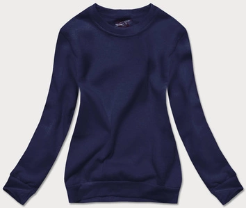 Bluza dresowa damska ze ściągaczami granatowa (w01-66)