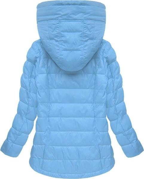 ASYMETRYCZNA WIOSENNA KURTKA BŁĘKITNA (1696)