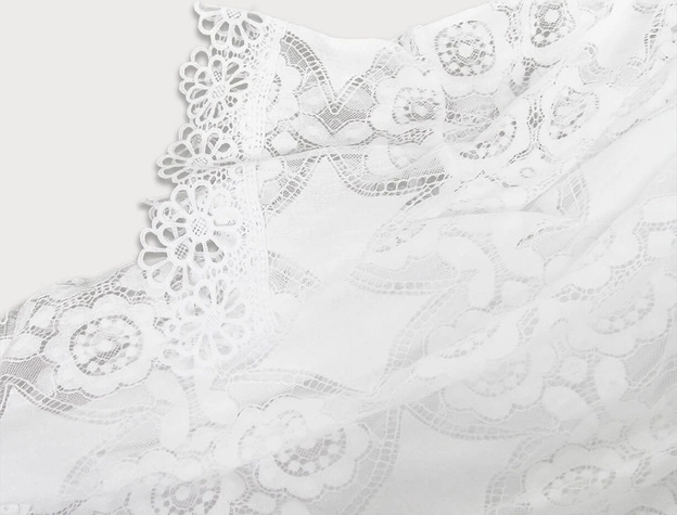 KORONKOWA SUKIENKA OVERSIZE BIAŁA (407ART)