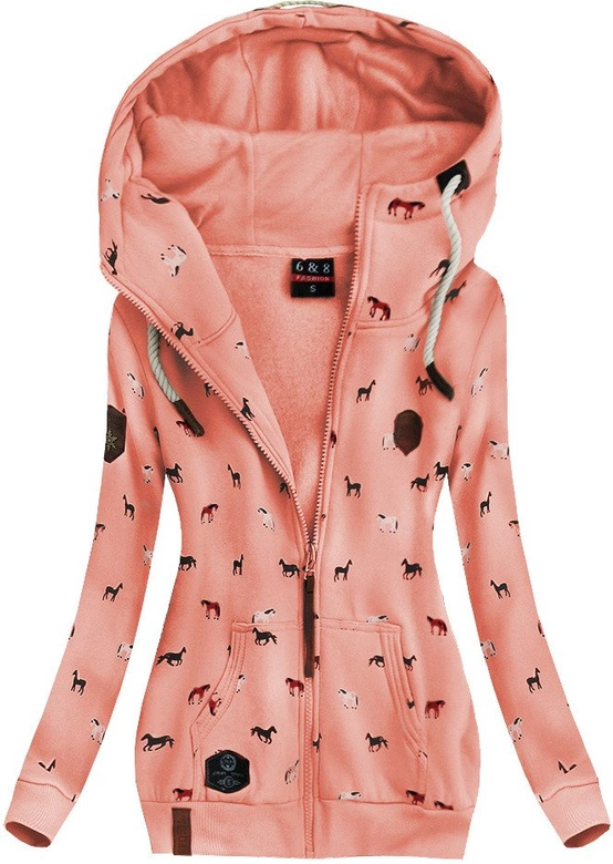 BLUZA Z NADRUKIEM W KONIE ŁOSOSIOWA (1928)