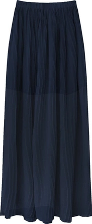 PLISOWANA SPÓDNICA MAXI GRANATOWA (9237)