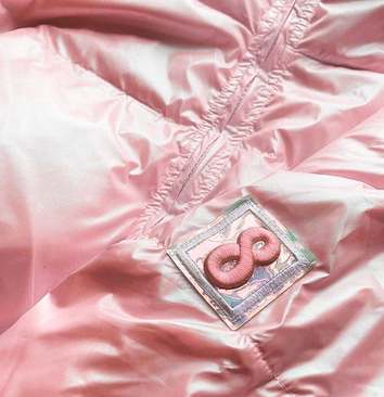 KRÓTKA KURTKA DAMSKA OVERSIZE RÓŻOWA (651ART)