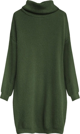 SWETERKOWA SUKIENKA OVERSIZE KHAKI (473ART)
