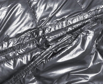 Dwustronna metaliczna kurtka zimowa grafitowo-szara  (p21-7901-27+61)