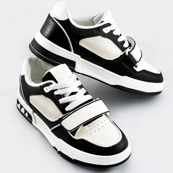 Damskie adidasy dwukolorowe czarno-białe (ad-585)