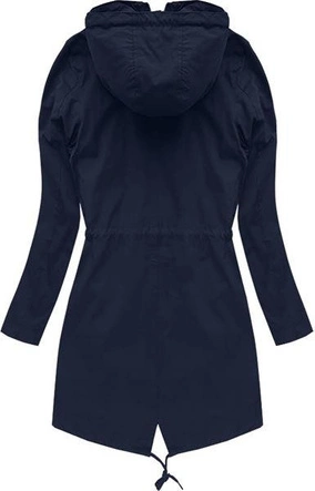 GRANATOWA PARKA OVERSIZE Z KAPTUREM (1450B)