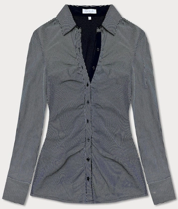 Koszula damska w drobne paseczki granatowa (SSY2026)