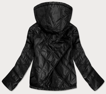 LEKKA KURTKA DAMSKA Z KAPTUREM CZARNA (BH2004)