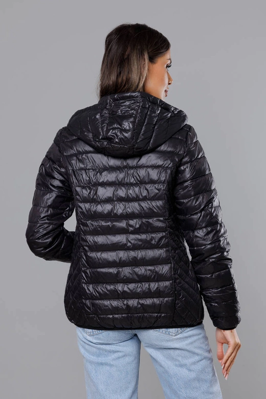 Przejściowa pikowana kurtka damska czarna (5M785-392)