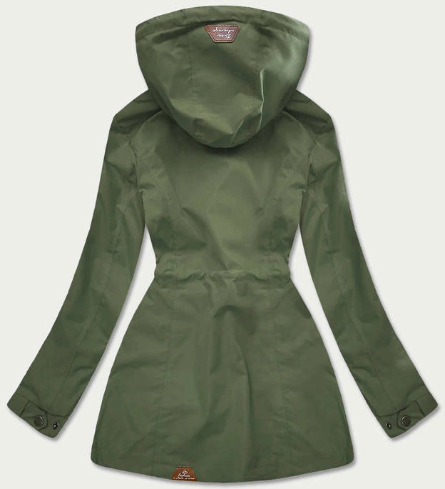 Dwustronna kurtka damska khaki-żołta (can-620big)