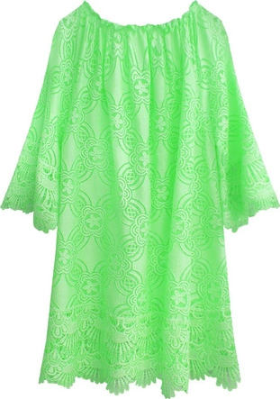 AŻUROWA TUNIKA NEONOWA ZIELEŃ (365ART)