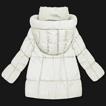 Puchowa damska kurtka oversize S'West złamany biały (B8539-26)