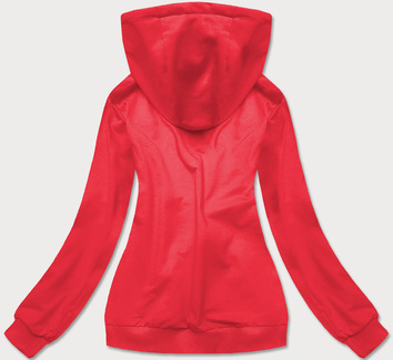 Cienka damska bluza z kapturem czerwona (wb11001-18)