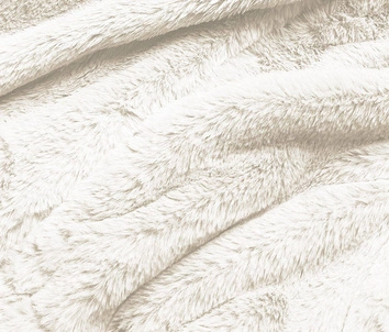 Krótka kurtka damska futro ecru (R8050-26)