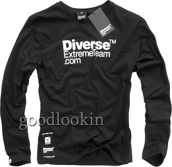 KOSZULKA DIVERSE CZARNA (BASIC LG DEXT)