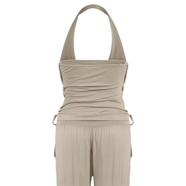 DŁUGI KOMBINEZON BEŻOWY (V019)