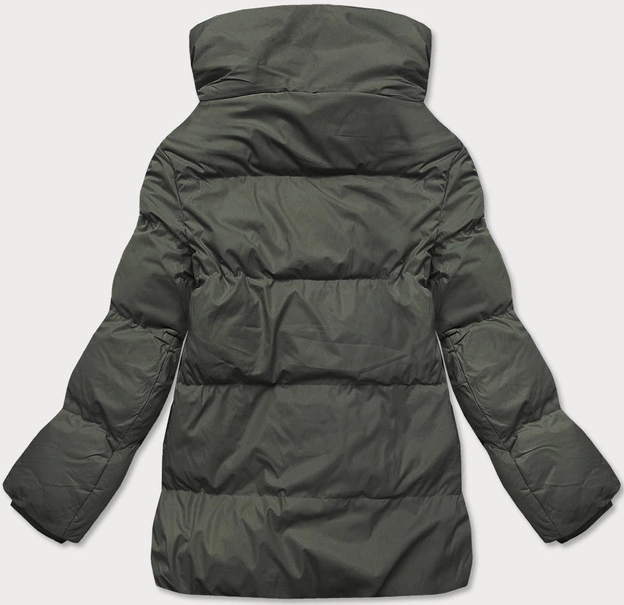 Krótka kurtka zimowa z wysoką stójką army (5m729-136)