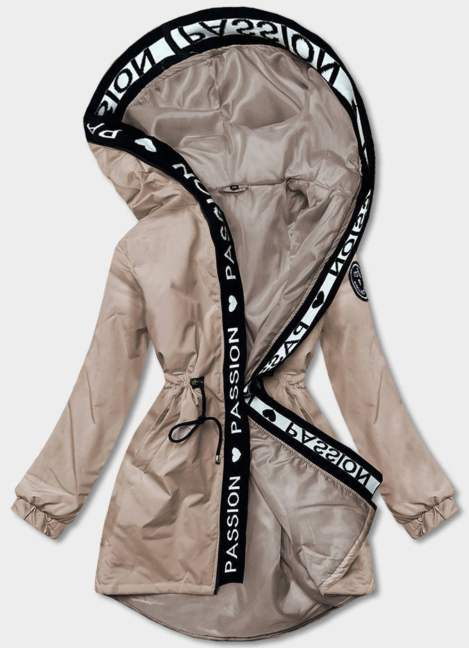 Damska parka oversize cappuccino (b8080-12)
