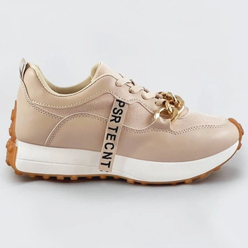 BUTY SPORTOWE Z ŁAŃCUCHEM BEŻOWE (N-206)