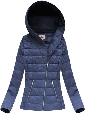 PIKOWANA KURTKA Z KAPTUREM GRANATOWA (1706)