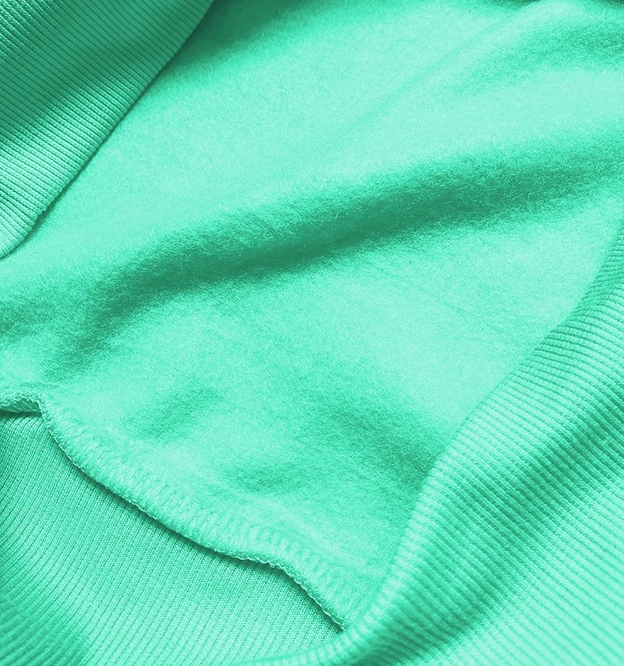 BLUZA DRESOWA DAMSKA ZE ŚCIĄGACZAMI MIĘTOWA (W01-39)