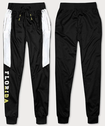 Męskie spodnie dresowe czarne (8K199)