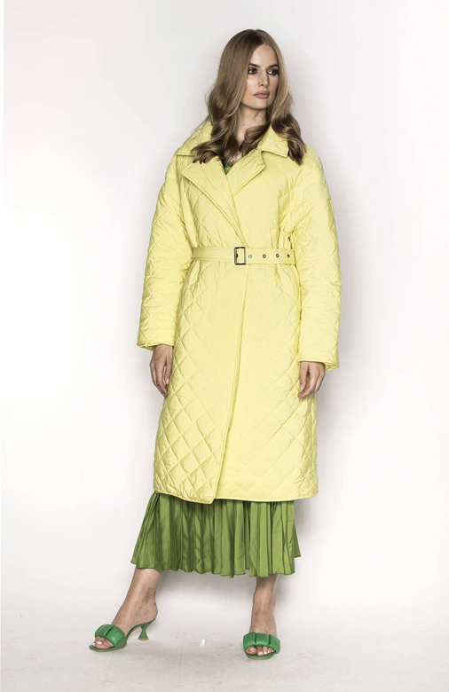 PIKOWANA KURTKA Z KOŁNIERZEM ŻÓŁTA (AG8-8010)