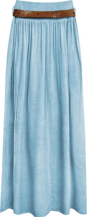 SPÓDNICA MAXI Z PASKIEM JASNONIEBIESKA 2 (343ART)